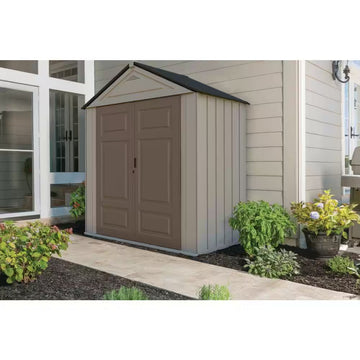 Big Maximum Junior, 3 Ft. 5 In. X 7 Ft. W X 8 Ft. D Plastic Storage Shed, 147 Sq. Ft.