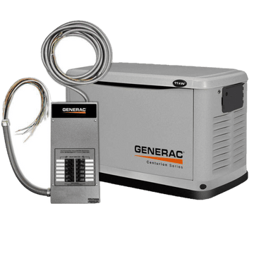 Generac 6440 11kW Guardian LP/NG Standby Generator w/ Automatic Transfer Switch New