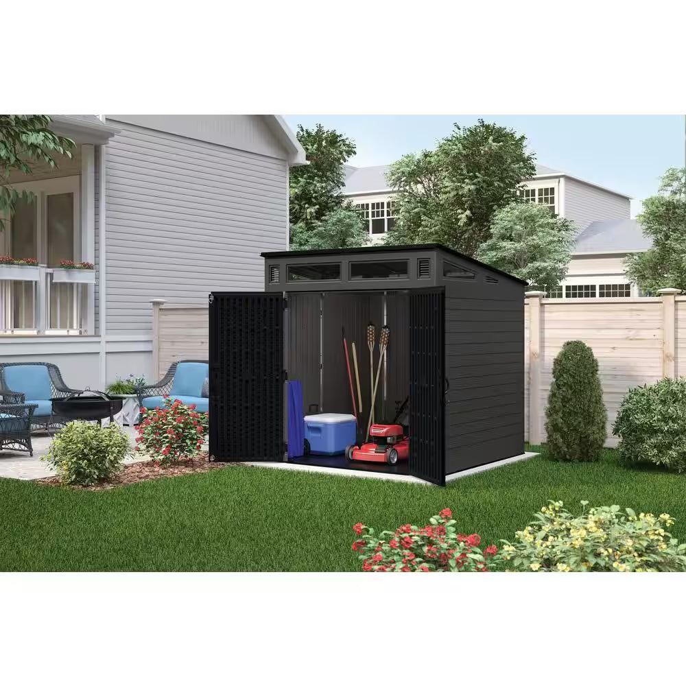 Modernist 7 Ft. 2.5 In. X 7 Ft. 3.5 In. X 7 Ft. 5.5 In. Resin Storage Shed