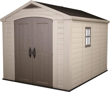 Keter Factor 8x11 Ft All-Weather Storage Shed with Shelves