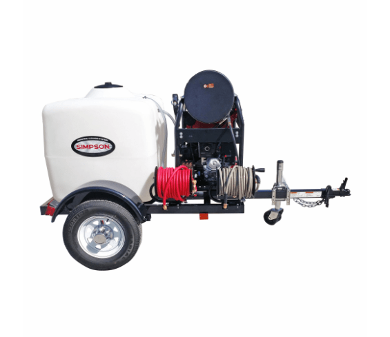 Simpson 95005 4000 PSI 4 GPM Honda GX390 Electric Start Hot Pressure Washer Trailer New