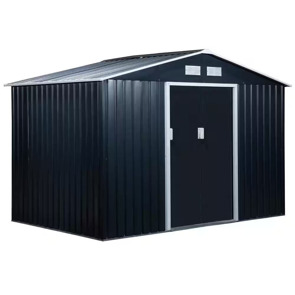 6 Ft. X 9 Ft. X 6 Ft. Metal Utility Shed for Garden and Backyard