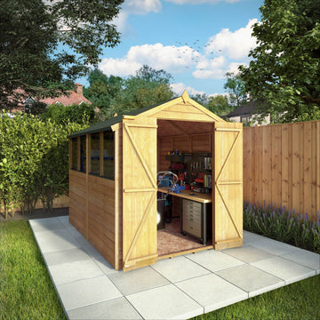 8 x 6 Overlap Double Door Apex Wooden Shed