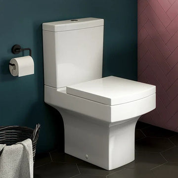 Maquen Square Close Coupled Toilet + Soft Close Seat