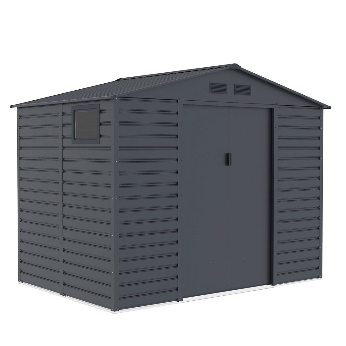 BillyOh Upton Apex Metal Shed – 9x6ft – Grey