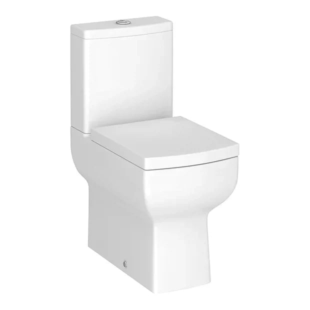 Cubo Modern Square BTW Close Coupled Toilet + Soft Close Seat