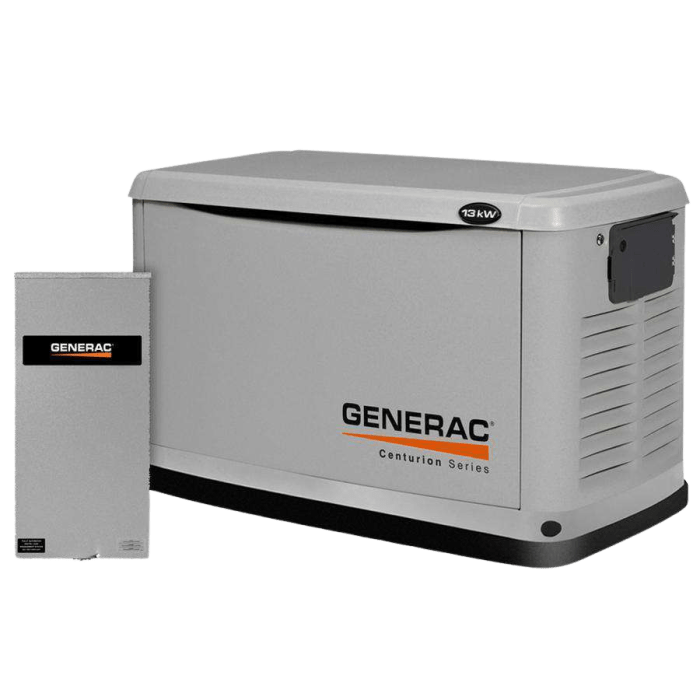 Generac 7046 13kW Guardian/Centurion Standby Generator w/ Smart Transfer Switch New