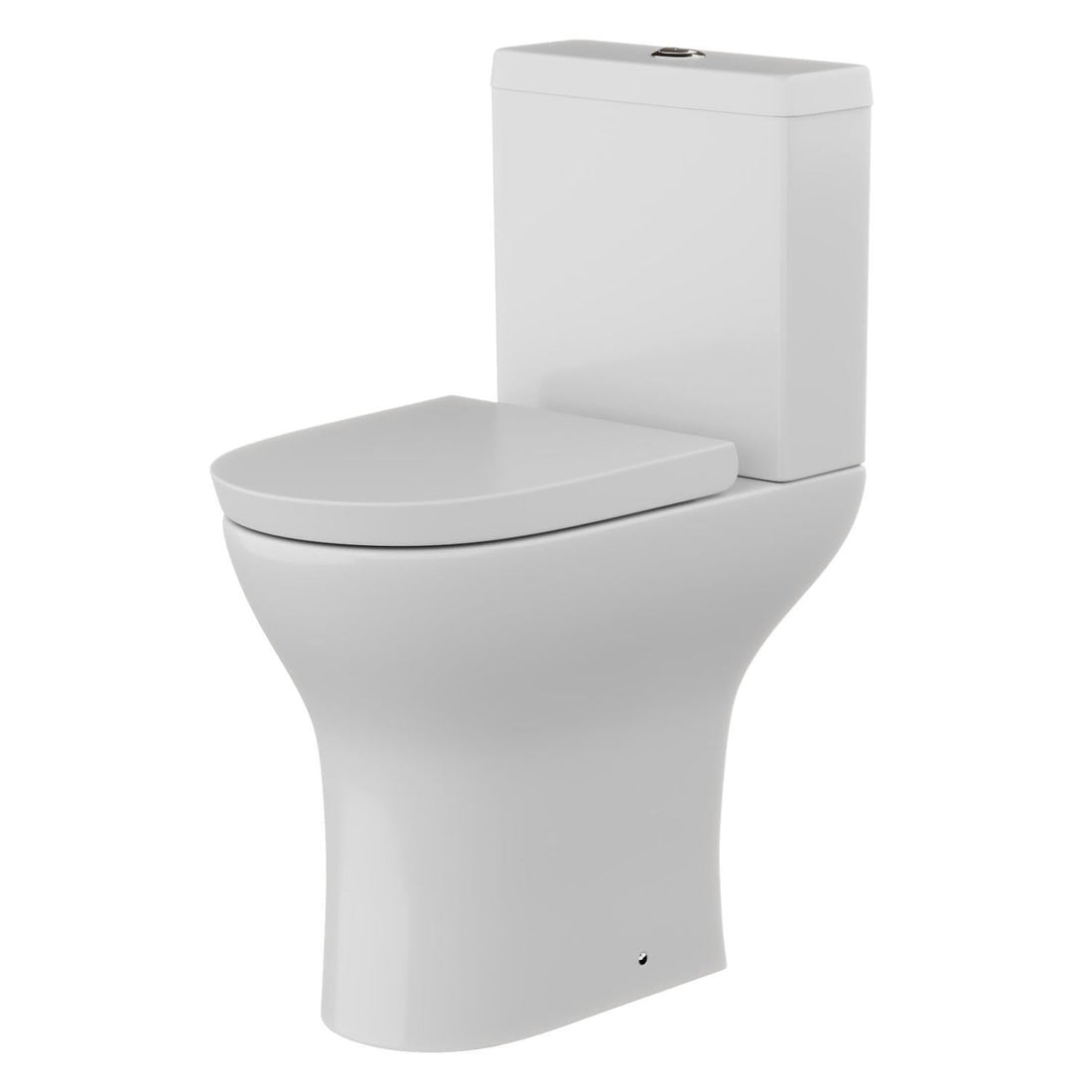 Comfort Height Rimless Close Coupled Toilet WC Soft Close Seat White Ceramic